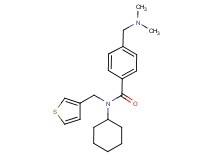 N-cyclohexyl-4-[(dimethylamino)methyl]-N-(3-thienylmethyl)benzamide