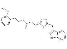 3-[5-(1H-indol-3-ylmethyl)-1,3,4-oxadiazol-2-yl]-N-[2-(2-methoxyphenyl)ethyl]propanamide
