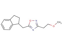 5-(2,3-dihydro-1H-inden-1-ylmethyl)-3-(2-methoxyethyl)-1,2,4-oxadiazole