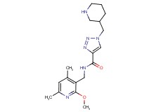 N-[(2-methoxy-4,6-dimethylpyridin-3-yl)methyl]-1-(piperidin-3-ylmethyl)-1H-1,2,3-triazole-4-carboxamide