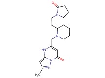 2-methyl-5-({2-[2-(2-oxo-1-pyrrolidinyl)ethyl]-1-piperidinyl}methyl)pyrazolo[1,5-a]pyrimidin-7(4H)-one