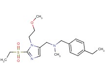 (4-ethylbenzyl){[2-(ethylsulfonyl)-1-(2-methoxyethyl)-1H-imidazol-5-yl]methyl}methylamine