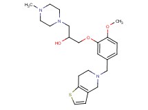 1-[5-(6,7-dihydrothieno[3,2-c]pyridin-5(4H)-ylmethyl)-2-methoxyphenoxy]-3-(4-methyl-1-piperazinyl)-2-propanol