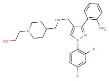 2-{4-[({[1-(2,4-difluorophenyl)-3-(2-methylphenyl)-1H-pyrazol-4-yl]methyl}amino)methyl]-1-piperidinyl}ethanol
