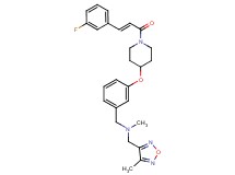 1-[3-({1-[(2E)-3-(3-fluorophenyl)-2-propenoyl]-4-piperidinyl}oxy)phenyl]-N-methyl-N-[(4-methyl-1,2,5-oxadiazol-3-yl)methyl]methanamine