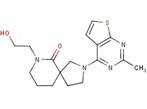 7-(2-hydroxyethyl)-2-(2-methylthieno[2,3-d]pyrimidin-4-yl)-2,7-diazaspiro[4.5]decan-6-one