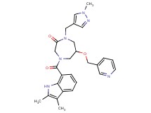 4-[(2,3-dimethyl-1H-indol-7-yl)carbonyl]-1-[(1-methyl-1H-pyrazol-4-yl)methyl]-6-(3-pyridinylmethoxy)-1,4-diazepan-2-one