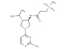 N-[rel-(3R,4S)-1-(2-amino-4-pyrimidinyl)-4-isopropyl-3-pyrrolidinyl]-3-(methylsulfonyl)propanamide hydrochloride