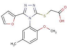 {[5-(2-furyl)-4-(2-methoxy-5-methylphenyl)-4H-1,2,4-triazol-3-yl]thio}acetic acid