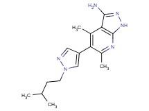 4,6-dimethyl-5-[1-(3-methylbutyl)-1H-pyrazol-4-yl]-1H-pyrazolo[3,4-b]pyridin-3-amine
