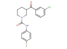 3-(3-chlorobenzoyl)-N-(4-fluorophenyl)-1-piperidinecarboxamide