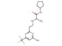 N-cyclopentyl-2-({2-[4-methyl-6-(trifluoromethyl)pyrimidin-2-yl]ethyl}amino)propanamide
