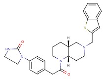 1-(4-{2-[(4aR*,8aS*)-6-(1-benzothien-2-ylmethyl)octahydro-1,6-naphthyridin-1(2H)-yl]-2-oxoethyl}phenyl)-2-imidazolidinone
