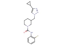 3-[(4-cyclopropyl-1H-1,2,3-triazol-1-yl)methyl]-N-(2-fluorophenyl)-1-piperidinecarboxamide