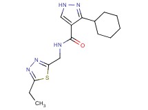 3-cyclohexyl-N-[(5-ethyl-1,3,4-thiadiazol-2-yl)methyl]-1H-pyrazole-4-carboxamide
