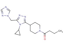 1-butyryl-4-[4-cyclopropyl-5-(1H-1,2,4-triazol-1-ylmethyl)-4H-1,2,4-triazol-3-yl]piperidine