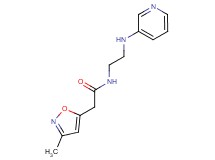 2-(3-methylisoxazol-5-yl)-N-[2-(pyridin-3-ylamino)ethyl]acetamide