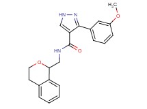 N-(3,4-dihydro-1H-isochromen-1-ylmethyl)-3-(3-methoxyphenyl)-1H-pyrazole-4-carboxamide