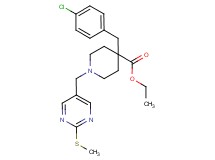 ethyl 4-(4-chlorobenzyl)-1-{[2-(methylthio)-5-pyrimidinyl]methyl}-4-piperidinecarboxylate