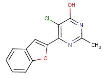 6-(1-benzofuran-2-yl)-5-chloro-2-methylpyrimidin-4-ol