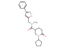 1-cyclopentyl-N-methyl-6-oxo-N-[(3-phenyl-5-isoxazolyl)methyl]-3-piperidinecarboxamide