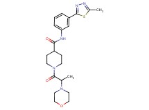 N-[3-(5-methyl-1,3,4-thiadiazol-2-yl)phenyl]-1-[2-(4-morpholinyl)propanoyl]-4-piperidinecarboxamide