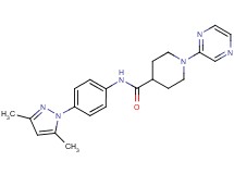 N-[4-(3,5-dimethyl-1H-pyrazol-1-yl)phenyl]-1-pyrazin-2-ylpiperidine-4-carboxamide