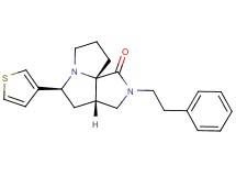 (3aS*,5S*,9aS*)-2-(2-phenylethyl)-5-(3-thienyl)hexahydro-7H-pyrrolo[3,4-g]pyrrolizin-1(2H)-one