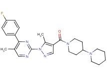 1'-({1-[4-(4-fluorophenyl)-5-methyl-2-pyrimidinyl]-5-methyl-1H-pyrazol-4-yl}carbonyl)-1,4'-bipiperidine