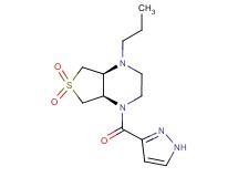 (4aR*,7aS*)-1-propyl-4-(1H-pyrazol-3-ylcarbonyl)octahydrothieno[3,4-b]pyrazine 6,6-dioxide
