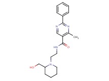 N-{2-[2-(hydroxymethyl)piperidin-1-yl]ethyl}-4-methyl-2-phenylpyrimidine-5-carboxamide