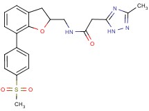 N-({7-[4-(methylsulfonyl)phenyl]-2,3-dihydro-1-benzofuran-2-yl}methyl)-2-(3-methyl-1H-1,2,4-triazol-5-yl)acetamide