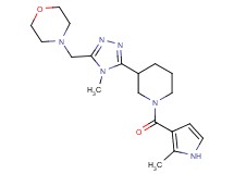 4-[(4-methyl-5-{1-[(2-methyl-1H-pyrrol-3-yl)carbonyl]piperidin-3-yl}-4H-1,2,4-triazol-3-yl)methyl]morpholine