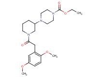 ethyl 4-{1-[(2,5-dimethoxyphenyl)acetyl]-3-piperidinyl}-1-piperazinecarboxylate