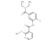 N-{2-chloro-5-[(diethylamino)carbonyl]phenyl}-2-(methylthio)nicotinamide
