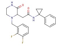 2-[1-(2,3-difluorobenzyl)-3-oxo-2-piperazinyl]-N-(1-phenylcyclopropyl)acetamide