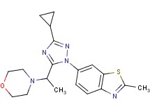 6-[3-cyclopropyl-5-(1-morpholin-4-ylethyl)-1H-1,2,4-triazol-1-yl]-2-methyl-1,3-benzothiazole