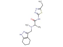 N-(5-ethyl-1,3,4-thiadiazol-2-yl)-2-[methyl(4,5,6,7-tetrahydro-1H-indazol-3-ylmethyl)amino]propanamide