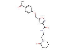 5-[(4-acetylphenoxy)methyl]-N-[2-(2-oxo-1-piperidinyl)ethyl]-3-isoxazolecarboxamide