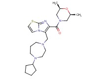 5-[(4-cyclopentyl-1,4-diazepan-1-yl)methyl]-6-{[(2R*,6S*)-2,6-dimethyl-4-morpholinyl]carbonyl}imidazo[2,1-b][1,3]thiazole