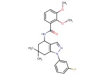 N-[1-(3-fluorophenyl)-6,6-dimethyl-4,5,6,7-tetrahydro-1H-indazol-4-yl]-2,3-dimethoxybenzamide