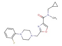 N-(cyclopropylmethyl)-2-{[4-(2-fluorophenyl)piperazin-1-yl]methyl}-N-methyl-1,3-oxazole-4-carboxamide