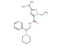 1-ethyl-3-isopropyl-N-[2-(1-piperidinyl)-2-(3-pyridinyl)ethyl]-1H-pyrazole-5-carboxamide