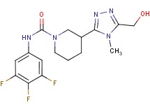 3-[5-(hydroxymethyl)-4-methyl-4H-1,2,4-triazol-3-yl]-N-(3,4,5-trifluorophenyl)piperidine-1-carboxamide