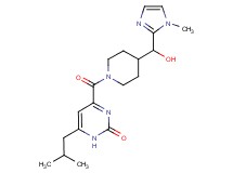 4-({4-[hydroxy(1-methyl-1H-imidazol-2-yl)methyl]piperidin-1-yl}carbonyl)-6-isobutylpyrimidin-2(1H)-one