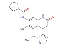 N-[4-(1-ethyl-1H-1,2,4-triazol-5-yl)-6-methyl-2-oxo-1,2,3,4-tetrahydroquinolin-7-yl]cyclopentanecarboxamide