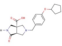 (3aR*,6aS*)-5-[4-(cyclopentyloxy)benzyl]-1-oxohexahydropyrrolo[3,4-c]pyrrole-3a(1H)-carboxylic acid