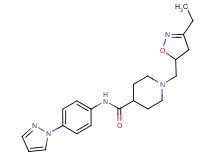1-[(3-ethyl-4,5-dihydroisoxazol-5-yl)methyl]-N-[4-(1H-pyrazol-1-yl)phenyl]piperidine-4-carboxamide