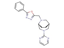 (1R*,5R*)-6-[(5-phenyl-1,3,4-oxadiazol-2-yl)methyl]-3-(2-pyrimidinyl)-3,6-diazabicyclo[3.2.2]nonane