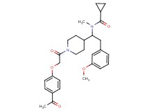 N-[1-{1-[(4-acetylphenoxy)acetyl]-4-piperidinyl}-2-(3-methoxyphenyl)ethyl]-N-methylcyclopropanecarboxamide